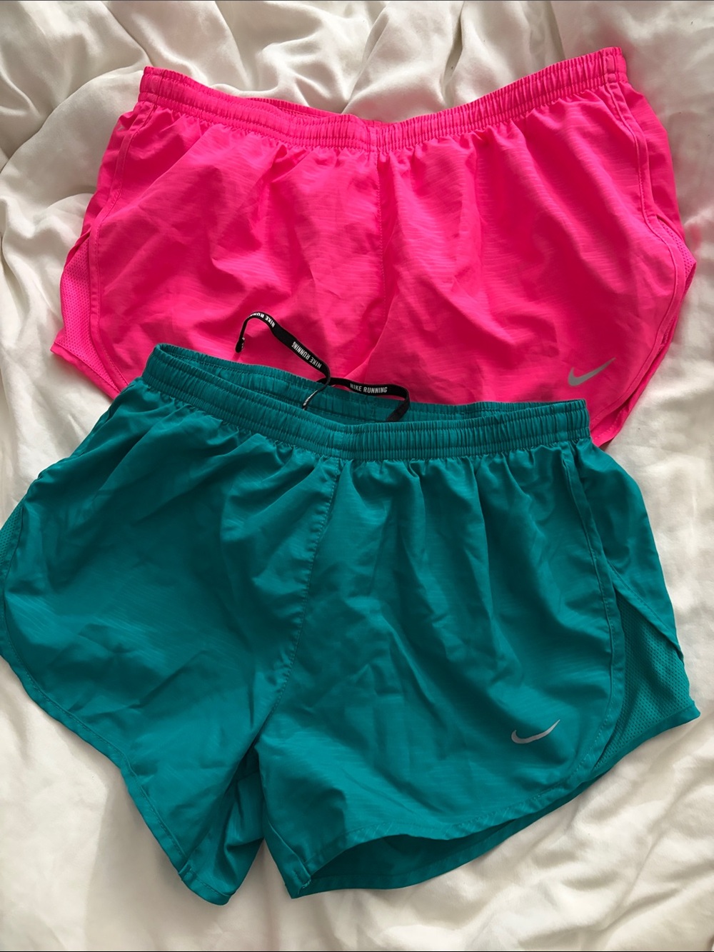 Nike Women’s Athletic Shorts — Hot Pink & Teal (2-Pack)